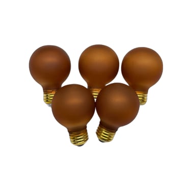 Light Bulbs for Art Deco 1930s Sconces and Vintage 1920s Lighting Free Shipping Set of 5 AMBER Painted **Dimmable LED** 2.5" diameter 