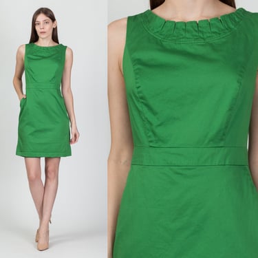 Vintage The Limited Kelly Green Dress - Size 6 | Y2K Sleeveless A Line Cocktail Party Dress 