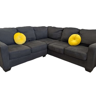 Black Cloth Corner Sectional