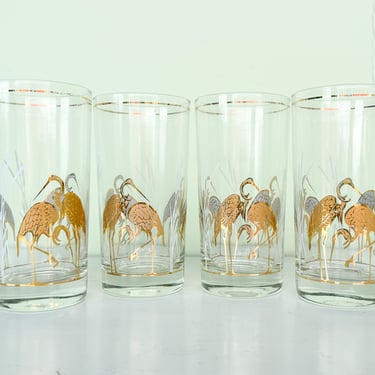 Set of Four Culver Heron Glassware