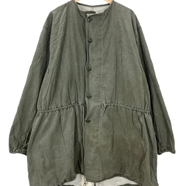 Vintage 1962 US Military Green Cotton Vesicant Gas Fishtail Parka Jacket Large 