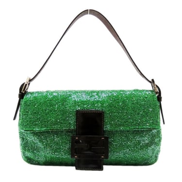 Vintage Fendi Green Knit Floral Baguette Bag – Treasures of NYC