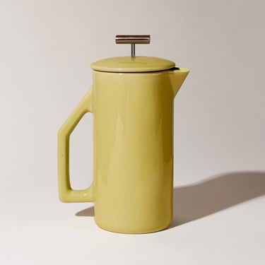 CERAMIC AND COPPER FRENCH PRESS - Chartreuse