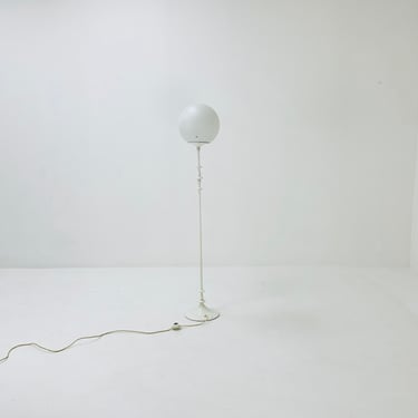 Space age  white floor lamp with opal glass shade 1970s , Putzler ,Germany  