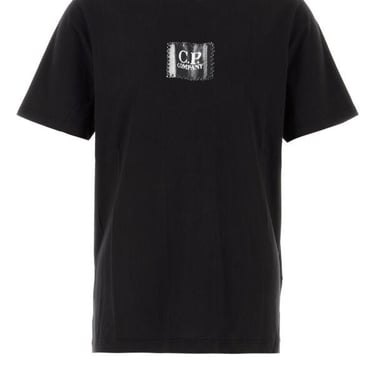 C.P. Company Men Black Cotton T-Shirt