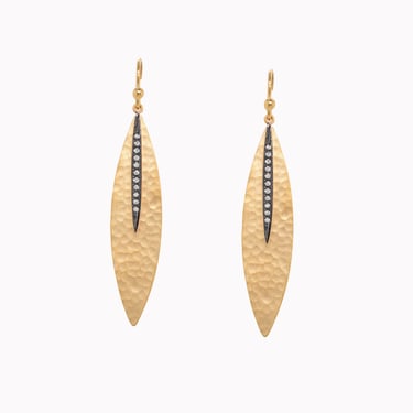 Hammered Leaf Drop Earrings