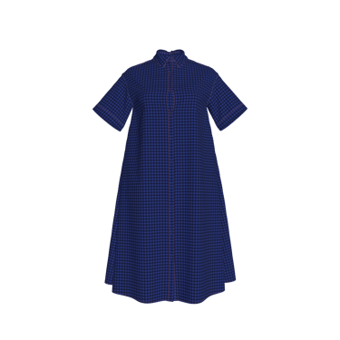 Sarah Shirtdress | Navy Gingham