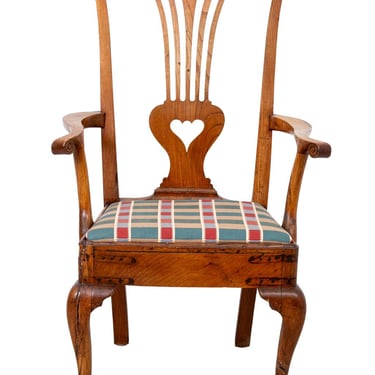 Circa 19th Century English Elmwood Arm Chair