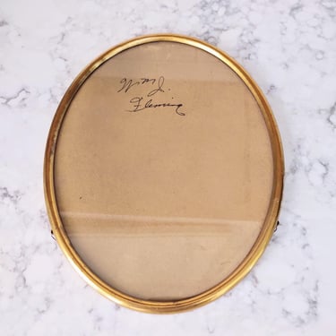 Vintage 10" x 8" Gold Oval Frame Home Décor 