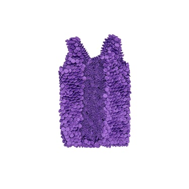 Purple Popcorn Tank Top Size Small Vintage Summer Tank Top Scoop Neck Top Sleeveless Tank Top Stretchy 90s Tank Top Beach Party Top y2k 