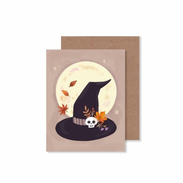 Witch Hat Autumn Notecard/ 4.25