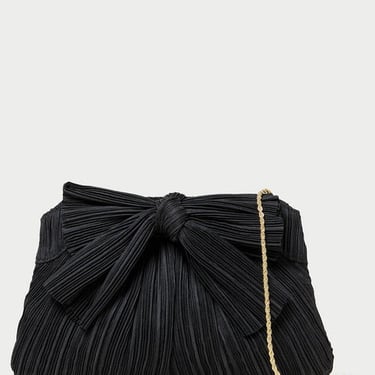 Rayne Black Bow Clutch