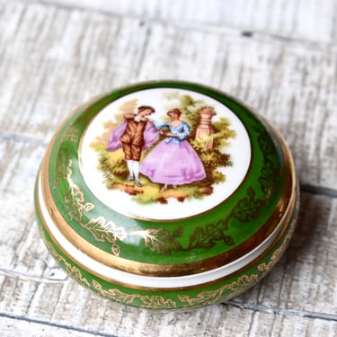 Vintage Porcelain Jewelry Box Limoges  Trinket Box Women's Gift 