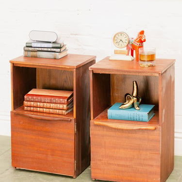 Tall Vintage Nightstands