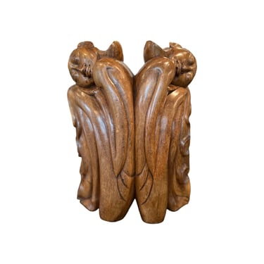 TMDP Vintage Twin Wooden Figure