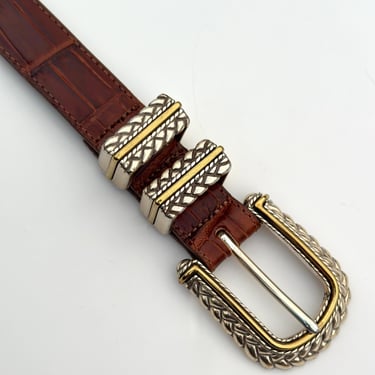 Vtg Brighton Leather Belt | Small