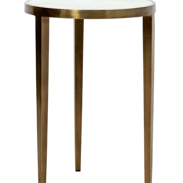 Round Bronze and Shagreen Table