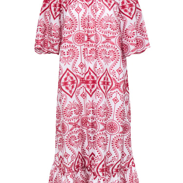 Munthe - White w/ Red Embroidery "Nela" Dress Sz 4