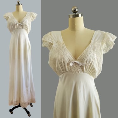 1930s Miss New Yorker Nightgown - 30s Lingerie - 30s Women's Vintage Size Medium 