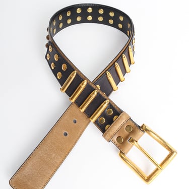 Bullet Studded Leather Belt