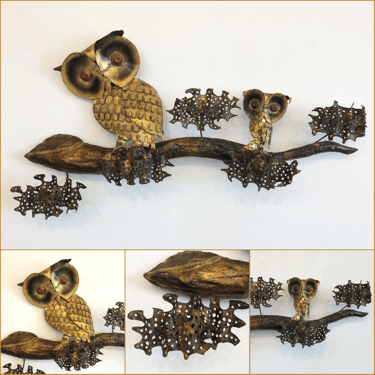 Owl Wall Sculpture – Torch Cut Metal 
