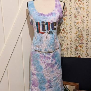 Vintage Tie Dye Lite Beer Sailboats Dress 