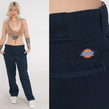 Women Work Pants Vintage 90s Workwear Blue Cargo Chino Pants Straight  Painter Pants High Rise Utility Pants Vintage Clothing Size Small 