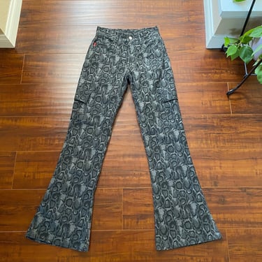 Vintage 1990’s Grey Snakeskin Print Pants 