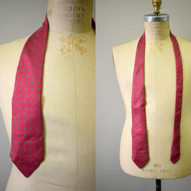 1980s Christian Dior Red Silk Necktie 