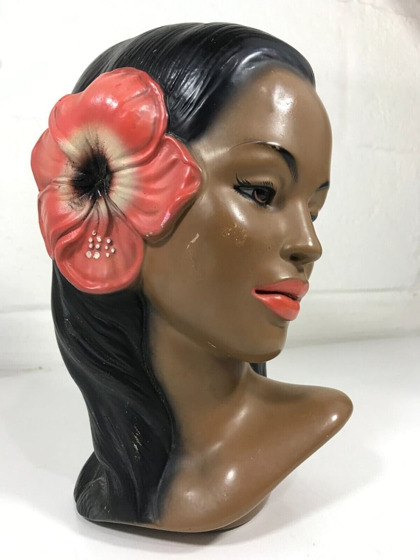 Marwal Hawaiian Girl Lady good Head Bust