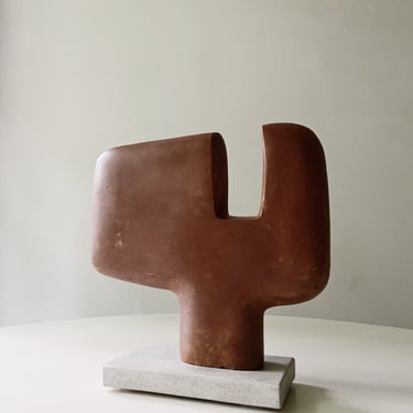 Postmodern Stone Sculpture Abstract vintage mid century dove 