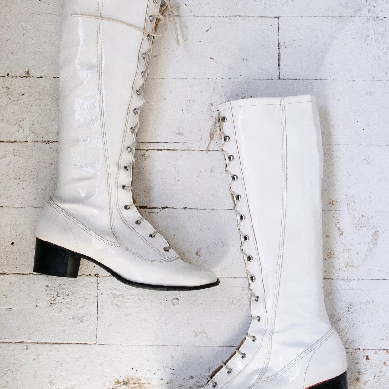 その他 Oggggy syztsho Thigh High Boots for Women Patent Leather PU Chunky
