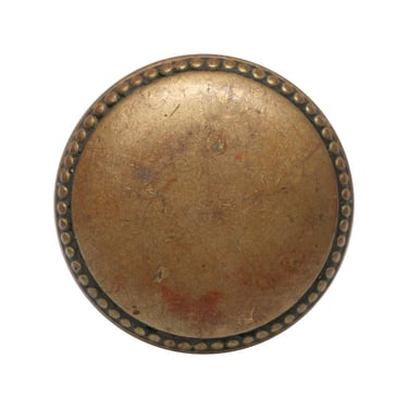 Antique Cast Brass Beaded Concentric Door Knob