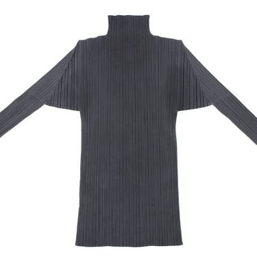 1990's Issey Miyake Pleats Please Charcoal Origami Top