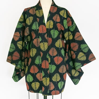 1960s Haori Cotton Printed Lounge Robe Kimono 