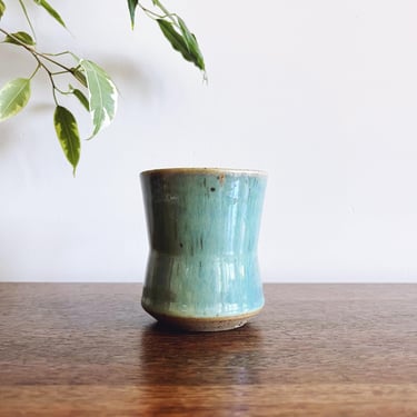 Vintage Studio Pottery Celadon Ceramic Cup 