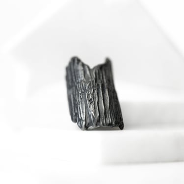 Oxidized Sterling Silver Eroded Texture Fingertip Ring