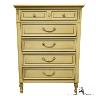DIXIE FURNITURE Cream / Off White Painted French Provincial 34" Chest of Drawers 340-7 
