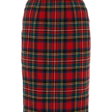 Saint Laurent Woman Embroidered Wool Blend Skirt
