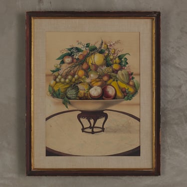 CHINESE 19th C CHINA TRADE GOUACHE PAINTING OF FRUIT