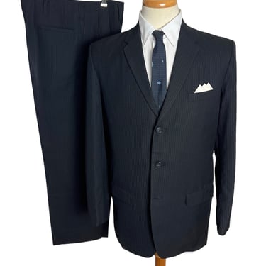 Vintage 1960s 2pc Wool Suit ~ size 38 R ~ Jacket / Pants ~ Bespoke / Custom 