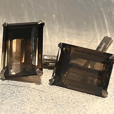 Vintage Topaz Gem Style Cuff Links 