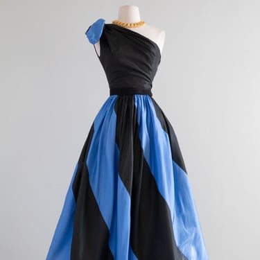 Vintage Murray Arbeid 1980's Princess Di Silk Party Dress / XS