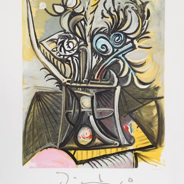 Vase de Fleurs by Pablo Picasso, Marina Picasso Estate Lithograph Poster 