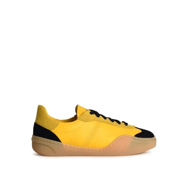 Acne Studios 'Bars' Yellow Leather Sneakers Woman