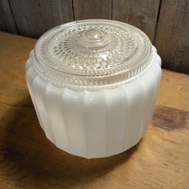 Vintage 1950s Art Deco Flush Mount Light Shade