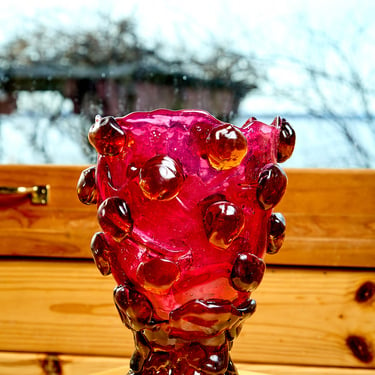 Nugget Vessel in Fuchsia Amber