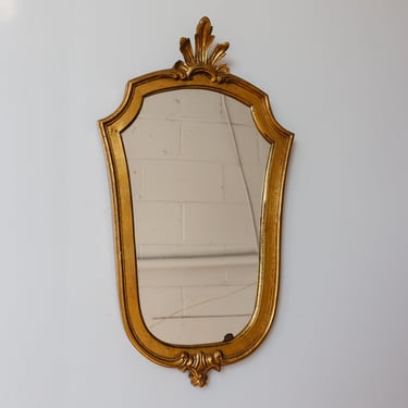 vintage french rococo gilt mirror