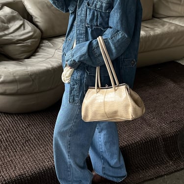 90s Sand Embossed Handbag