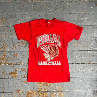 Vintage 1980s Indiana Hoosiers Basketball T Shirt 